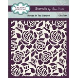 Creative Expressions Sam Poole Stencil 6x6 Inch Roses In Tea Garden (CEST064)