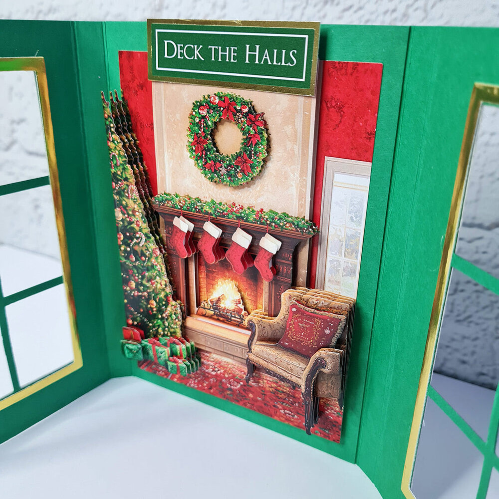 Katy Sue 3D Die-Cut Decoupage Christmas Fireplace Scene (11-DCD728) Katy Sue 3D Die-Cut Decoupage Christmas Fireplace Scene (11-DCD728)