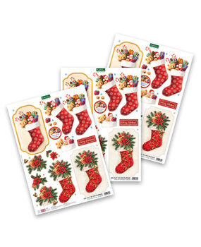 Katy Sue 3D Die-Cut Decoupage Christmas Stockings (11-DCD729)
