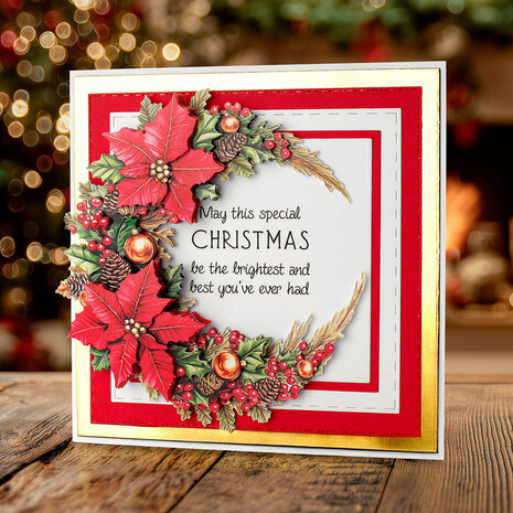 Katy Sue 3D Die-Cut Decoupage Christmas Flowers (11-DCD731)