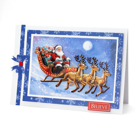 Katy Sue 3D Die-Cut Decoupage Santa in the Sky (11-DCD733)