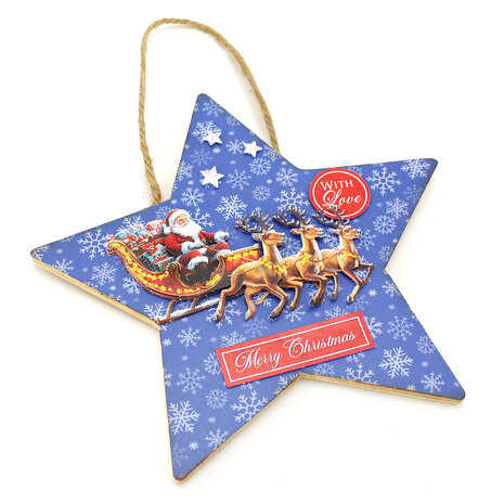 Katy Sue 3D Die-Cut Decoupage Santa in the Sky (11-DCD733)