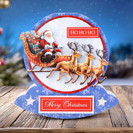 Katy Sue 3D Die-Cut Decoupage Santa in the Sky (11-DCD733)