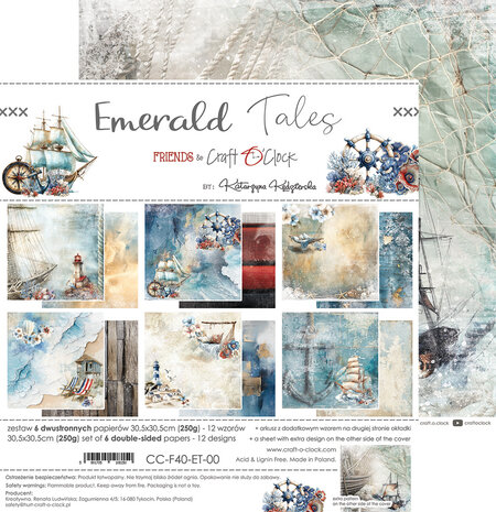 Craft O'Clock Emerald Tales 12x12 Inch Paper Set (CC-F40-ET-00)