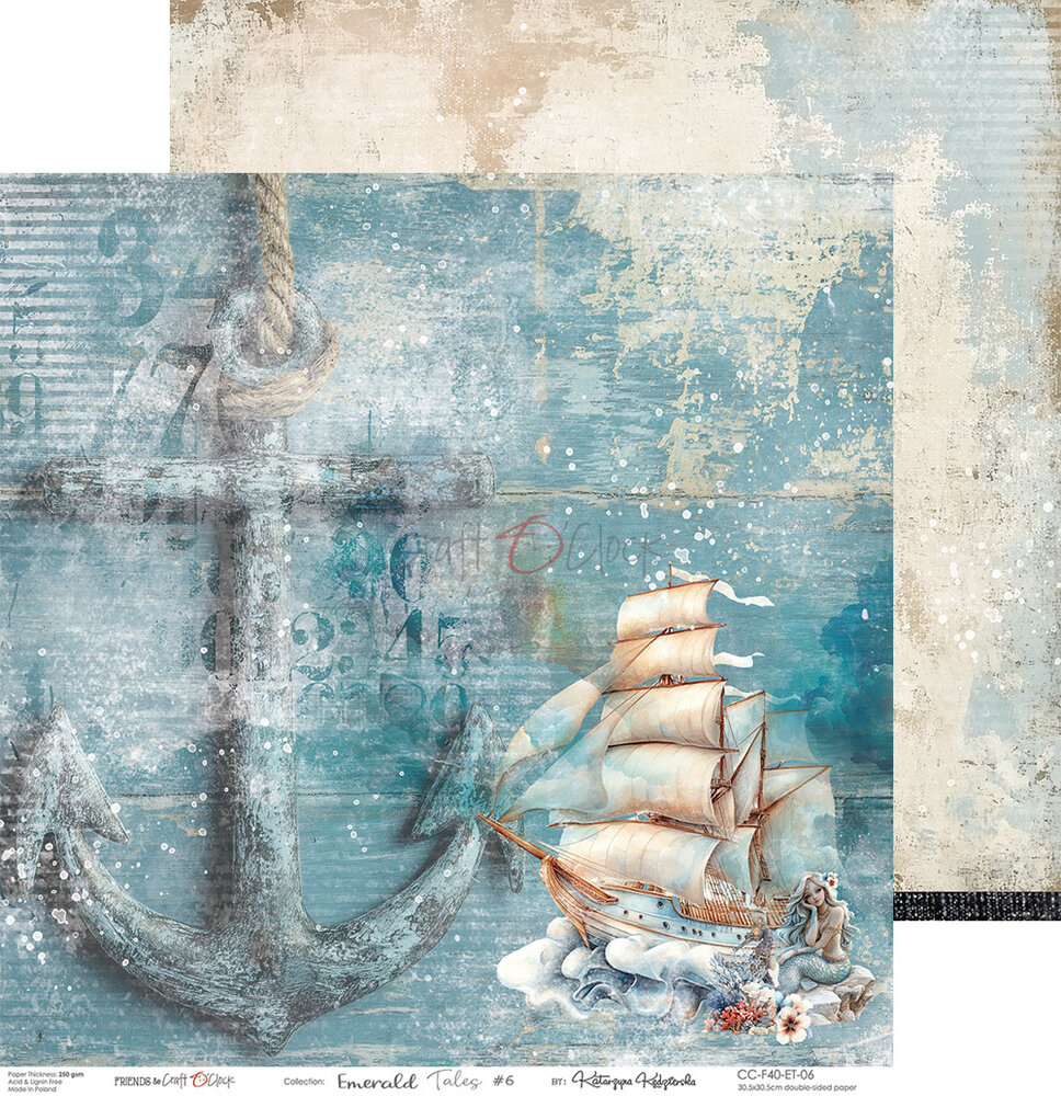 Craft O'Clock Emerald Tales 12x12 Inch Paper Set (CC-F40-ET-00)