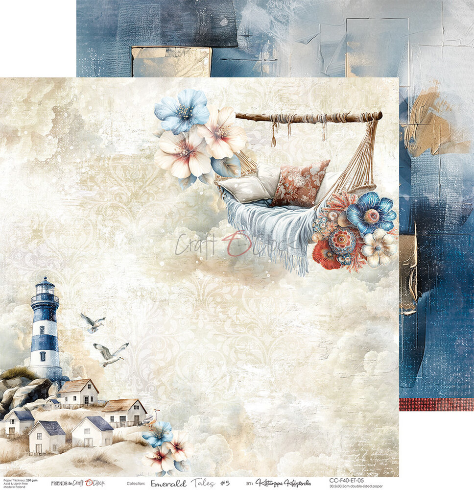 Craft O'Clock Emerald Tales 12x12 Inch Paper Set (CC-F40-ET-00)