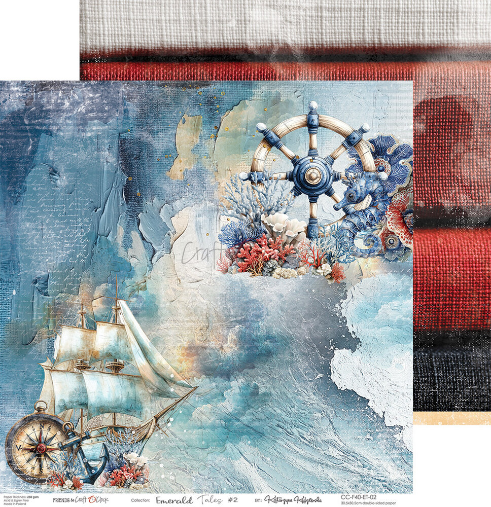 Craft O'Clock Emerald Tales 12x12 Inch Paper Set (CC-F40-ET-00)