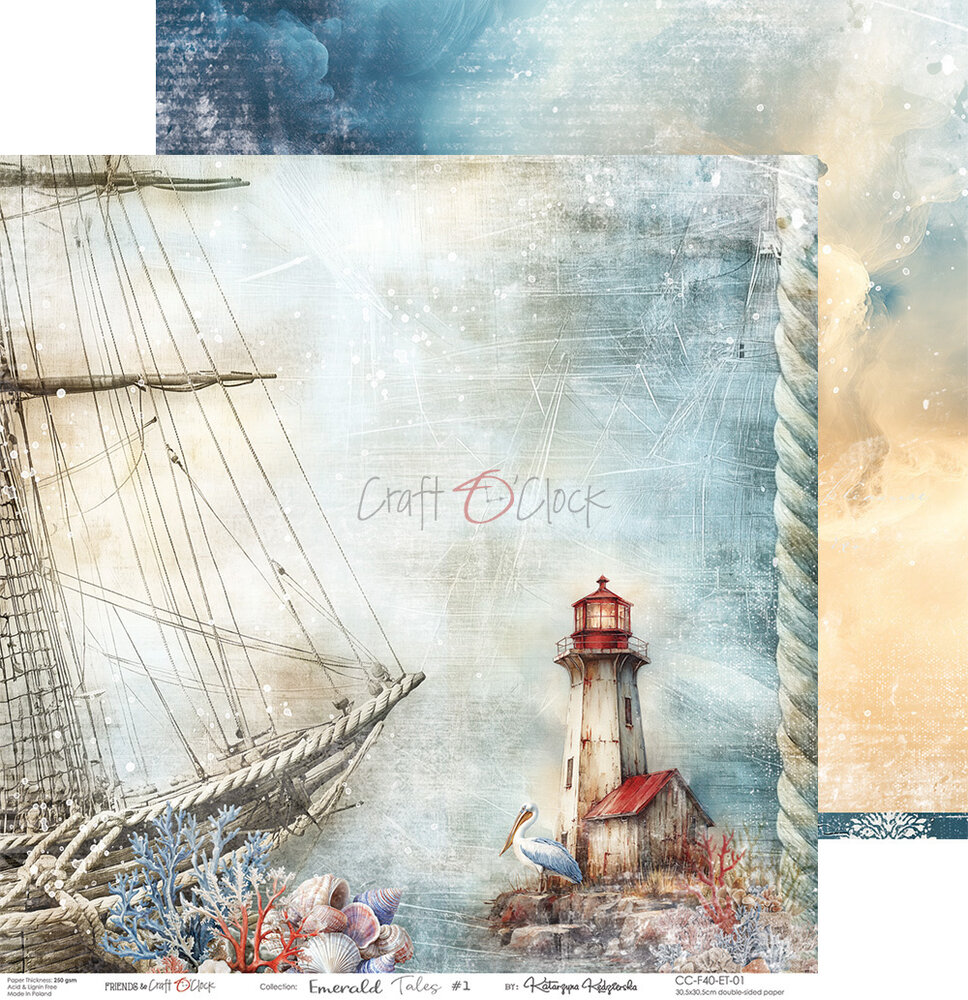 Craft O'Clock Emerald Tales 12x12 Inch Paper Set (CC-F40-ET-00)