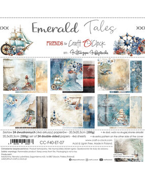 Craft O'Clock Emerald Tales 8x8 Inch Paper Set (CC-F40-ET-07) Craft O'Clock Emerald Tales 8x8 Inch Paper Set (CC-F40-ET-07)