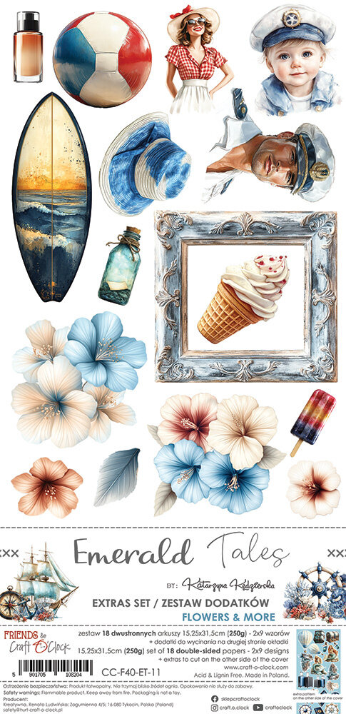 Craft O'Clock Emerald Tales Extras Set Flowers (CC-F40-ET-11)