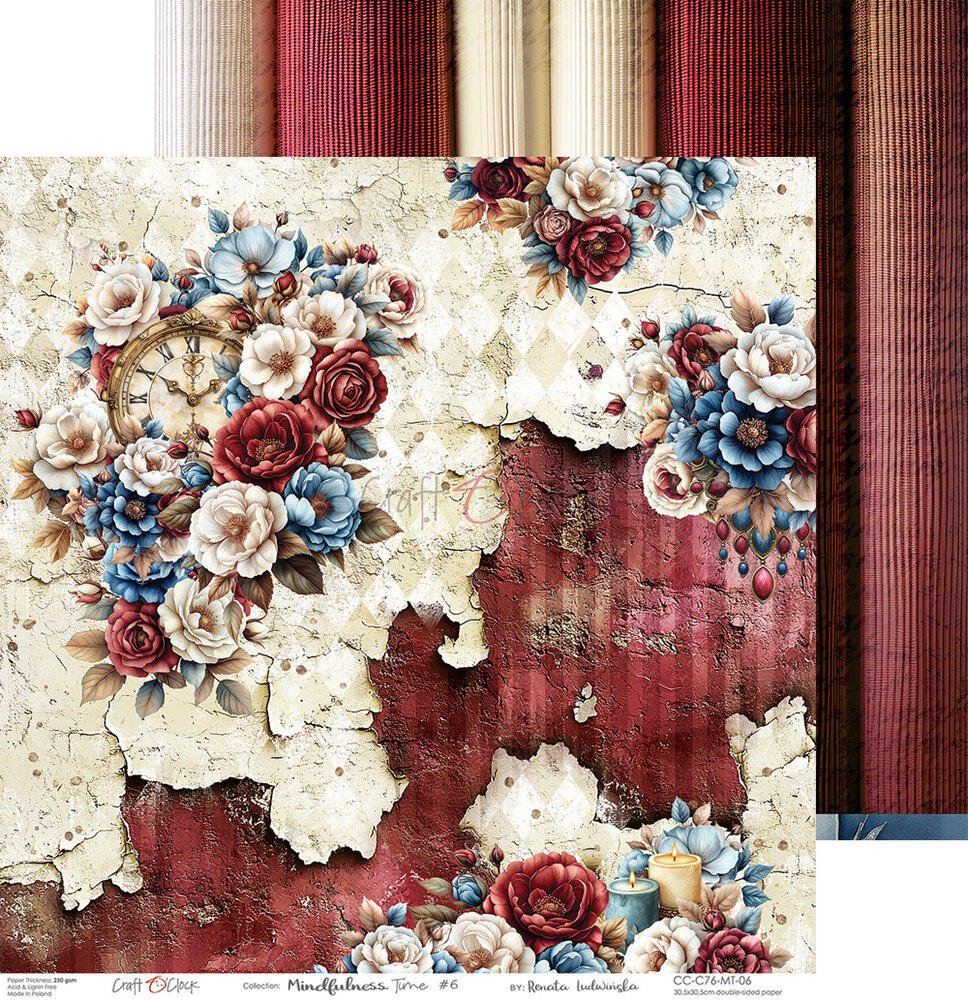 Craft O'Clock Mindfulness Time 12x12 Inch Paper Set (CC-C76-MT-00)