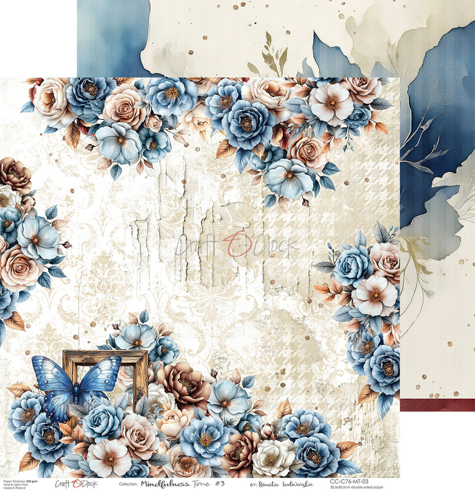 Craft O'Clock Mindfulness Time 12x12 Inch Paper Set (CC-C76-MT-00)