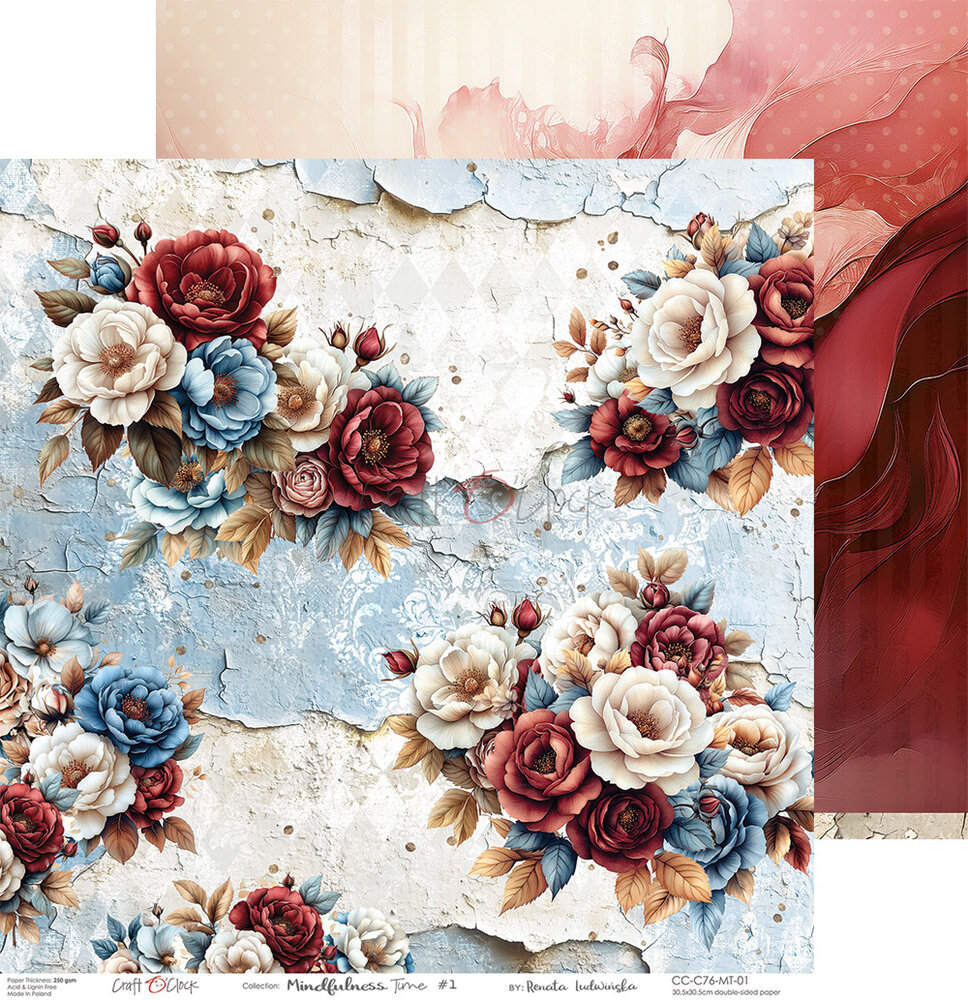 Craft O'Clock Mindfulness Time 12x12 Inch Paper Set (CC-C76-MT-00)