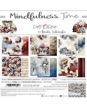 Craft O'Clock Mindfulness Time 8x8 Inch Paper Set (CC-C76-MT-07)