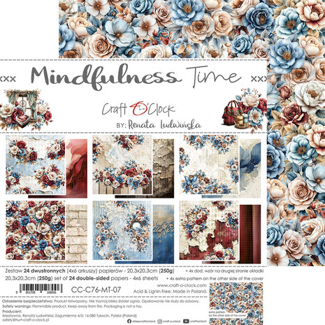 Craft O'Clock Mindfulness Time 8x8 Inch Paper Set (CC-C76-MT-07)