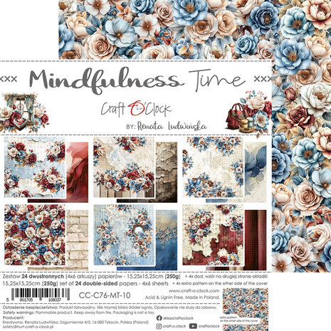 Craft O'Clock Mindfulness Time 6x6 Inch Paper Set (CC-C76-MT-10) Craft O'Clock Mindfulness Time 6x6 Inch Paper Set (CC-C76-MT-10)