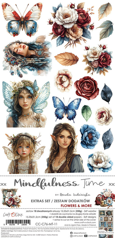 Craft O'Clock Mindfulness Time Extras Set Flowers (CC-C76-MT-11)