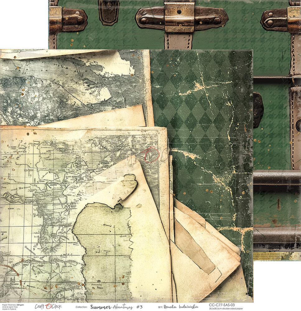 Craft O'Clock Summer Adventures 12x12 Inch Paper Set (CC-C77-SAS-00)