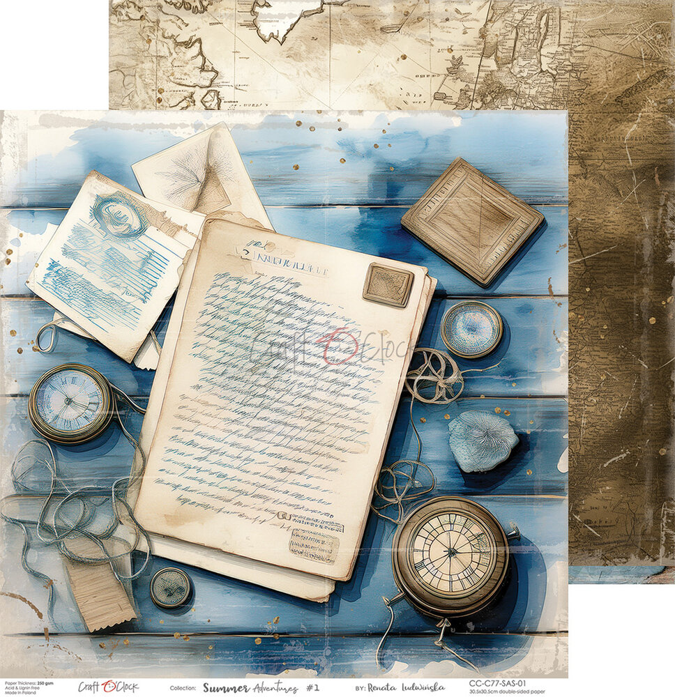 Craft O'Clock Summer Adventures 12x12 Inch Paper Set (CC-C77-SAS-00)