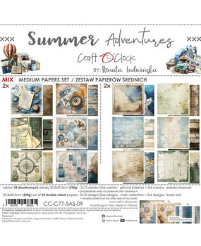Craft O'Clock Summer Adventures 8x8 Inch Medium Papers Set (CC-C77-SAS-09)