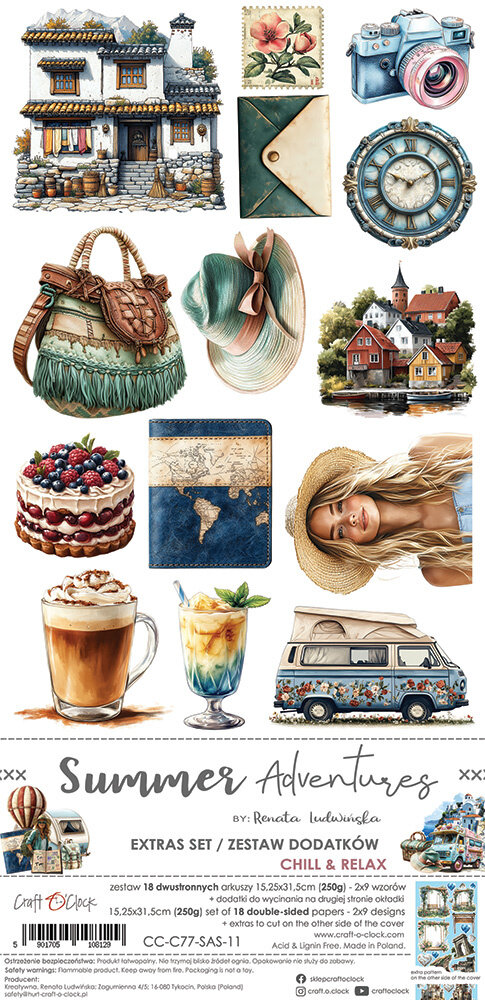 Craft O'Clock Summer Adventures Extras Set Chill & Relax (CC-C77-SAS-11) Craft O'Clock Summer Adventures Extras Set Chill & Relax (CC-C77-SAS-11)