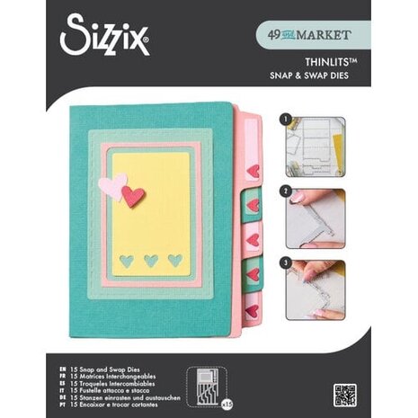 Sizzix 49 and Market Thinlits Die Set Snap and Swap File Folders (666825) Sizzix 49 and Market Thinlits Die Set Snap and Swap File Folders (666825)
