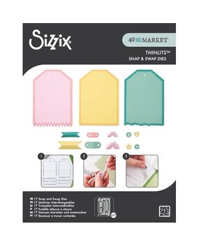 Sizzix 49 and Market Thinlits Die Set Snap and Swap Large Tags (666826) Sizzix 49 and Market Thinlits Die Set Snap and Swap Large Tags (666826)