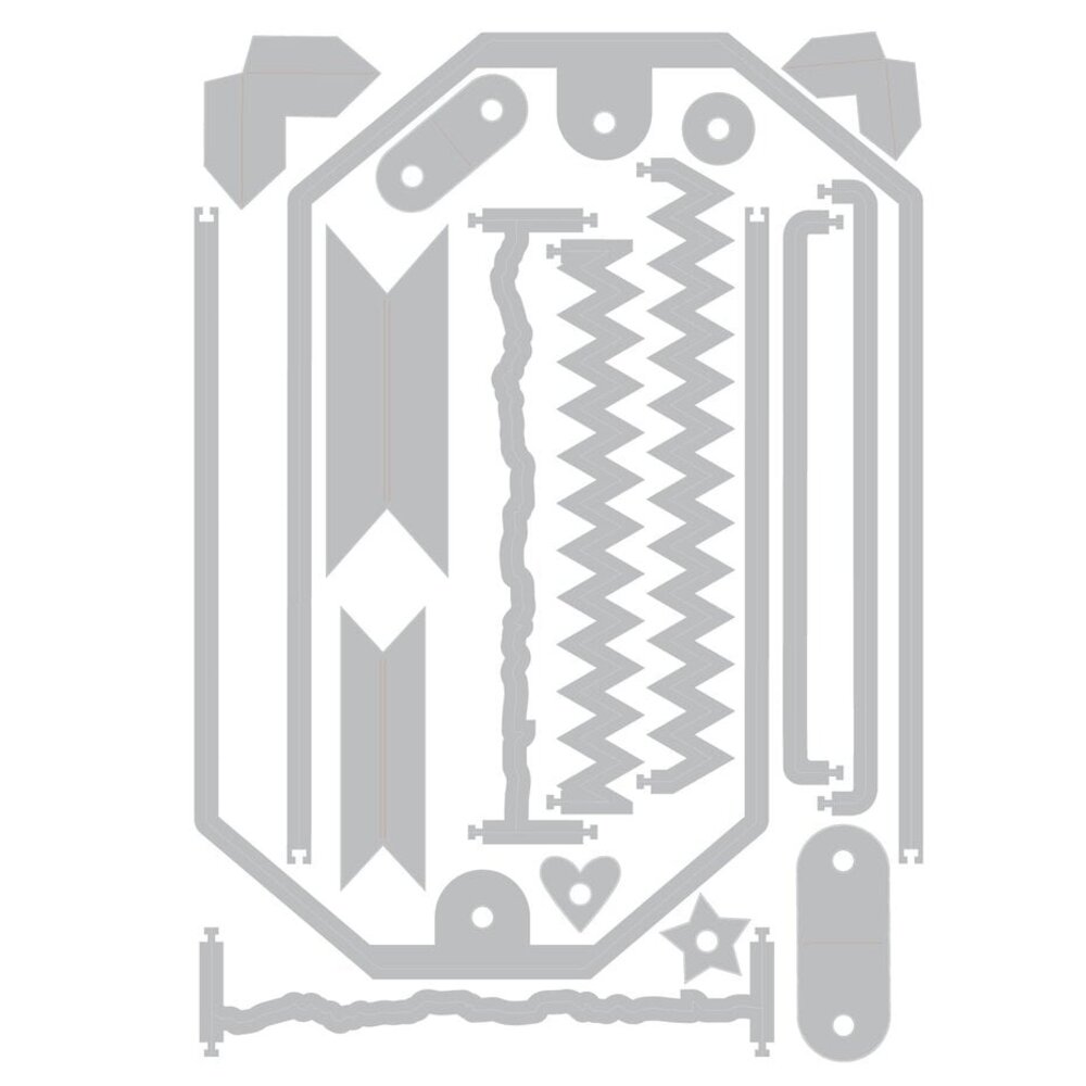 Sizzix 49 and Market Thinlits Die Set Snap and Swap Large Tags (666826) Sizzix 49 and Market Thinlits Die Set Snap and Swap Large Tags (666826)