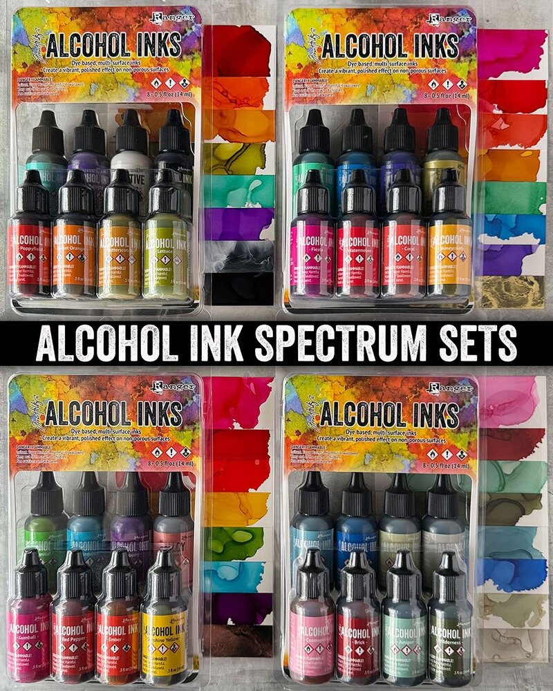 Ranger Tim Holtz Alcohol Ink 8 Pack Kit Spectrum Bright (TAK79385)