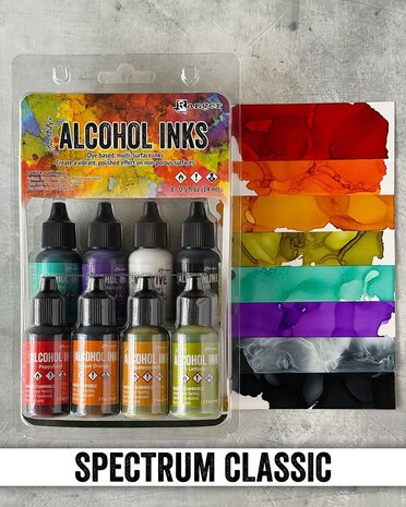 Ranger Tim Holtz Alcohol Ink 8 Pack Kit Spectrum Classic (TAK90731) Ranger Tim Holtz Alcohol Ink 8 Pack Kit Spectrum Classic (TAK90731)