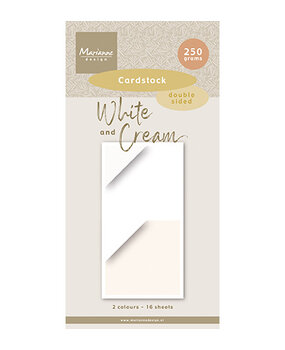Marianne Design White & Cream 15x30cm Cardstock (PK9211) Marianne Design White & Cream 15x30cm Cardstock (PK9211)