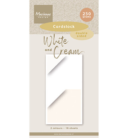 Marianne Design White & Cream 15x30cm Cardstock (PK9211) Marianne Design White & Cream 15x30cm Cardstock (PK9211)