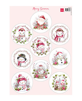 Marianne Design Knipvel A4 Merry Snowmen (VK9630)