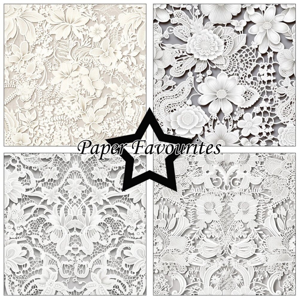 Paper Favourites Bridal Lace 12x12 Inch Paper Pad (PF740) Paper Favourites Bridal Lace 12x12 Inch Paper Pad (PF740)