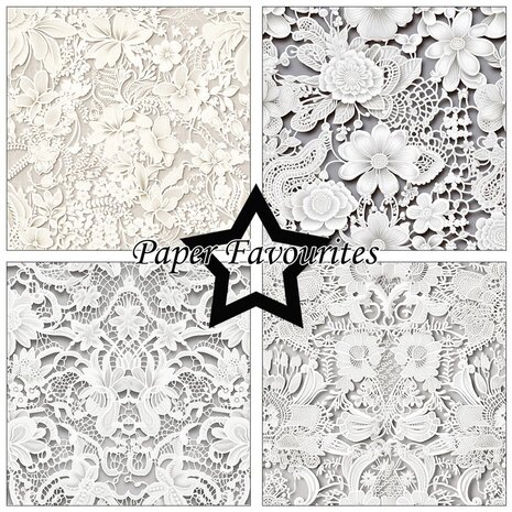 Paper Favourites Bridal Lace 12x12 Inch Paper Pad (PF740) Paper Favourites Bridal Lace 12x12 Inch Paper Pad (PF740)