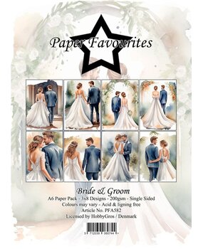 Paper Favourites Bride & Groom A6 Paper Pad (PFA582) Paper Favourites Bride & Groom A6 Paper Pad (PFA582)