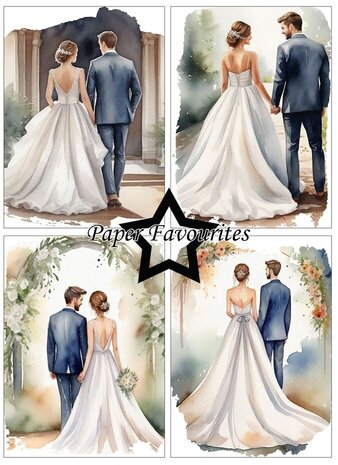 Paper Favourites Bride & Groom A6 Paper Pad (PFA582) Paper Favourites Bride & Groom A6 Paper Pad (PFA582)