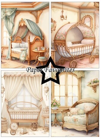 Paper Favourites Vintage Baby Room A6 Paper Pad (PFA583)