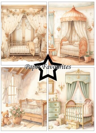 Paper Favourites Vintage Baby Room A6 Paper Pad (PFA583)