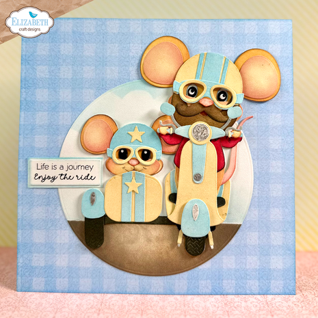 Elizabeth Craft Designs Good Times Dies Scooter with Sidecar (2259)