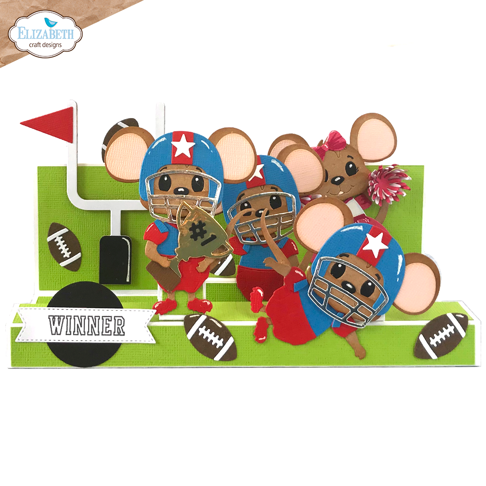 Elizabeth Craft Designs Good Times Dies Football/Baseball Accessories (2261)