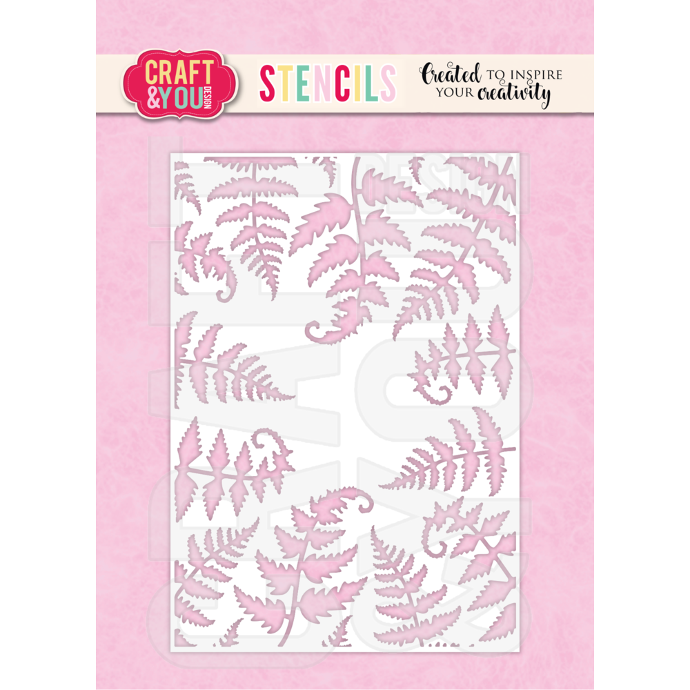 Craft & You Masking Stencil Ferns (SC009) - Paperpads.nl