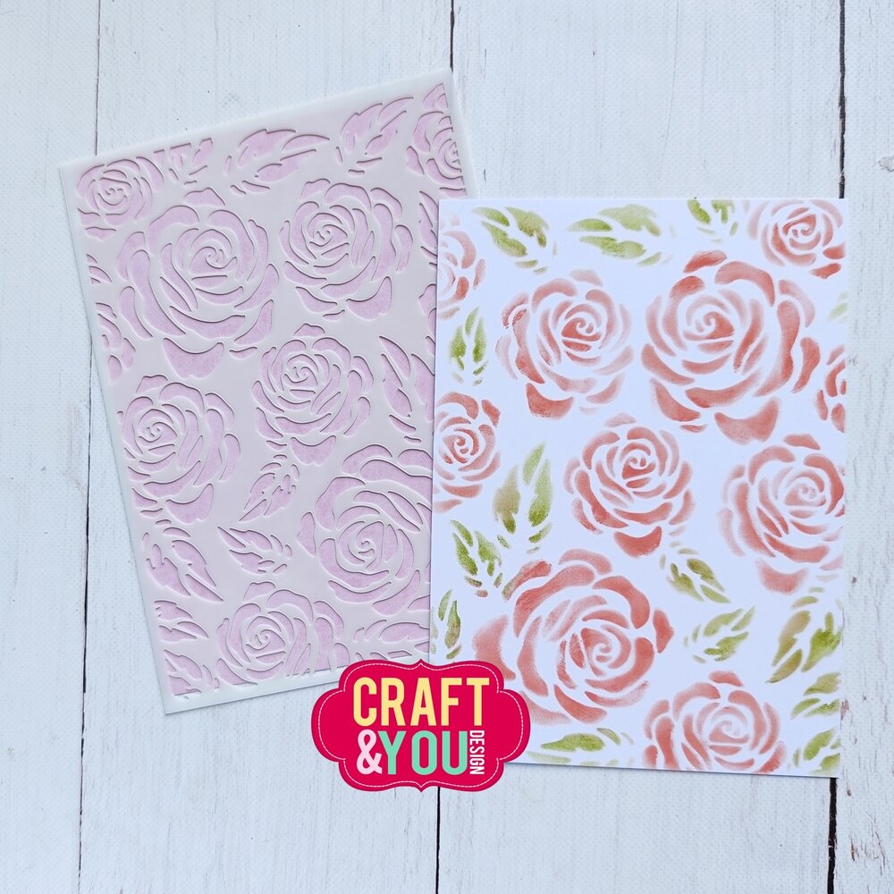 Craft & You Masking Stencil Big Roses (SC010)