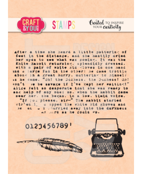 Craft & You Clear Stamp Typewriter (CS049)