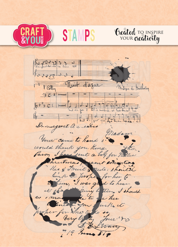 Craft & You Clear Stamp Stains on the letter (CS051) Craft & You Clear Stamp Stains on the letter (CS051)