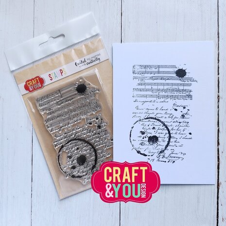 Craft & You Clear Stamp Stains on the letter (CS051) Craft & You Clear Stamp Stains on the letter (CS051)