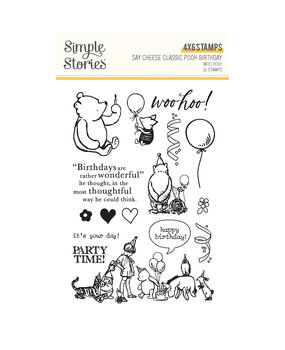 Simple Stories Say Cheese Classic Pooh Birthday Stamps Woo Hoo! (24816) Simple Stories Say Cheese Classic Pooh Birthday Stamps Woo Hoo! (24816)