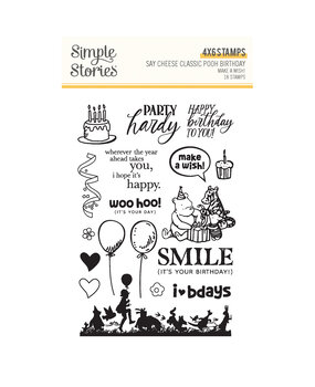 Simple Stories Say Cheese Classic Pooh Birthday Stamps Make A Wish! (24817) Simple Stories Say Cheese Classic Pooh Birthday Stamps Make A Wish! (24817)