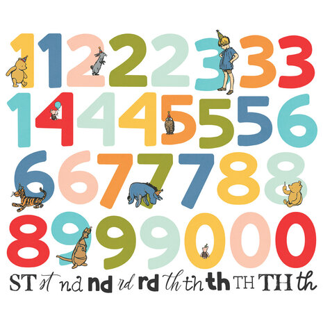 Simple Stories Say Cheese Classic Pooh Birthday Number Bits (24810)