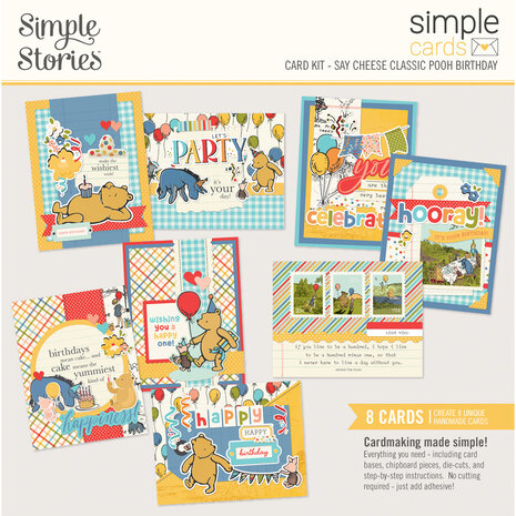 Simple Stories Say Cheese Classic Pooh Birthday Simple Cards Kit (24815)